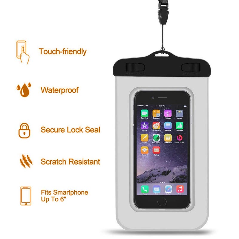 Unigear Dry Bag Waterproof, Floating and Lightweight Bags for Kayaking, Boating, Fishing, Swimming and Camping with Waterproof Phone Case (White, 10L) - Image 3